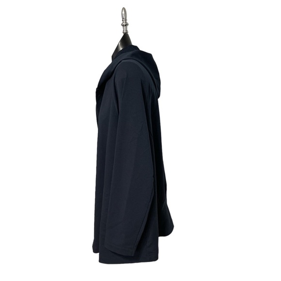 J.jill Women’s Navy Blue Fit Elevate Terry Hooded Open Front Cardigan Size Large - Picture 5 of 8